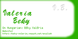 valeria beky business card